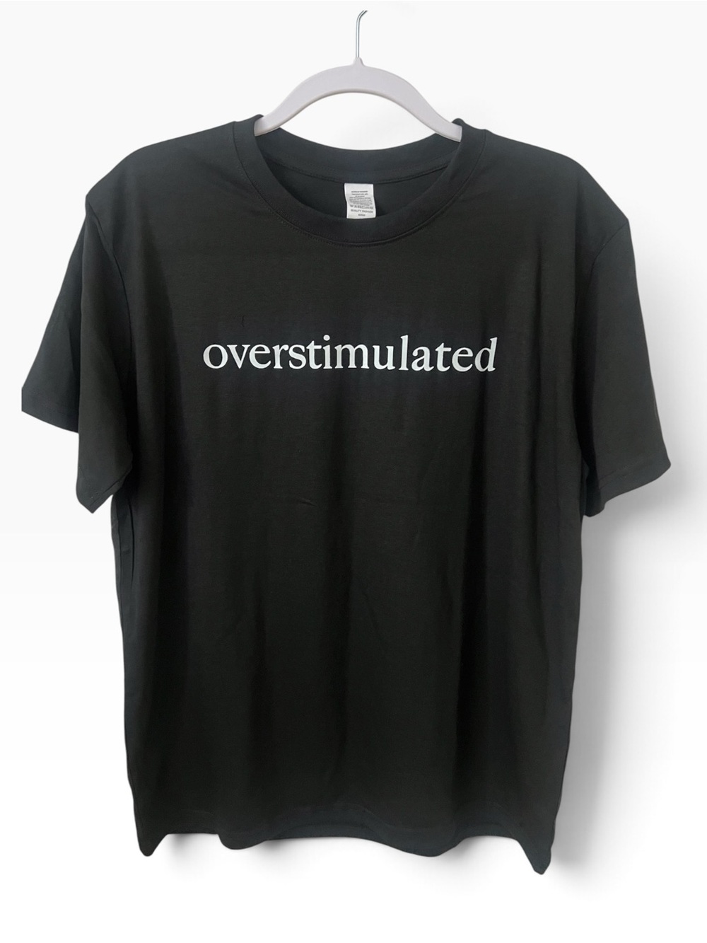 Black 'overstimulated' Graphic Short-Sleeve Tee